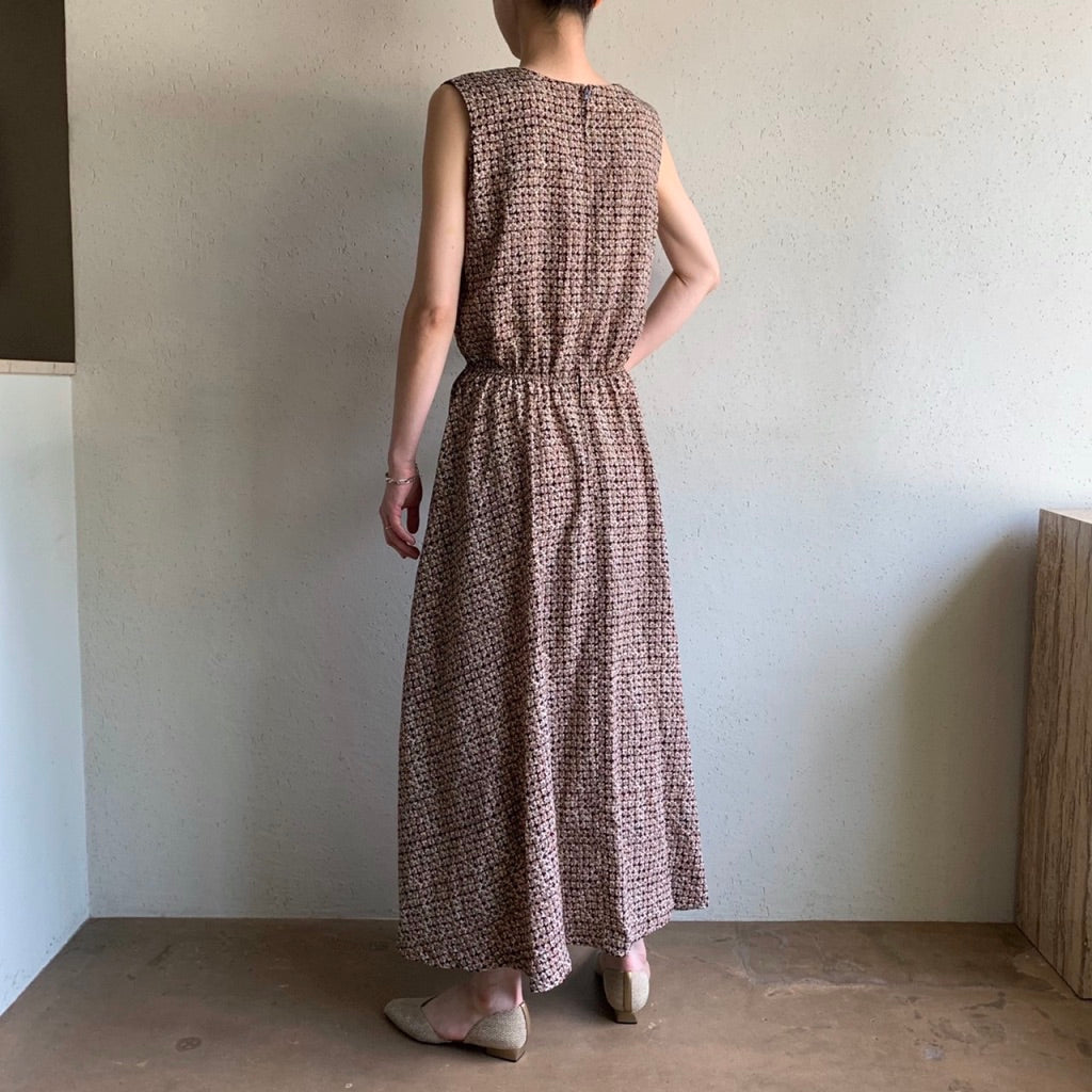 90s Printed Sleeveless Dress