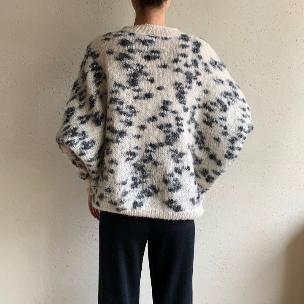 80s Black ×White Knit