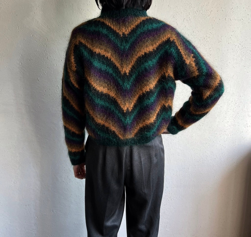 80s Pattern Knit Jacket