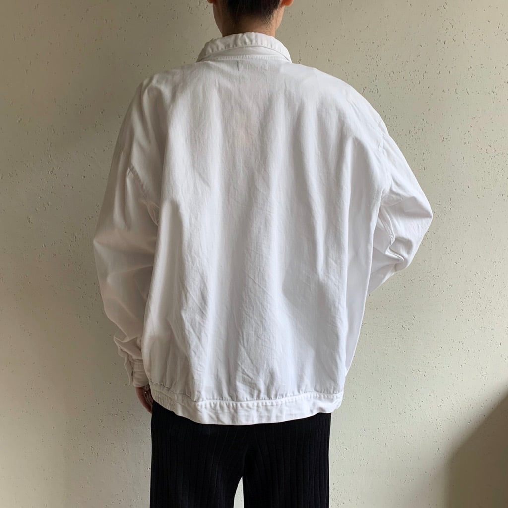 90s White Cotton Shirt Jacket