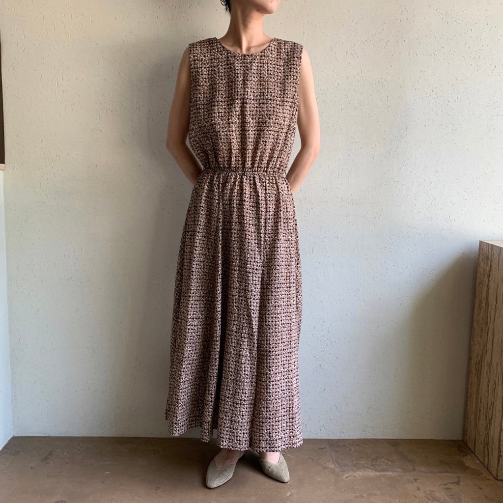 90s Printed Sleeveless Dress