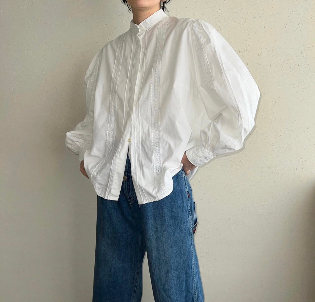 80s Balloon Sleeve Blouse Made in W,Germany