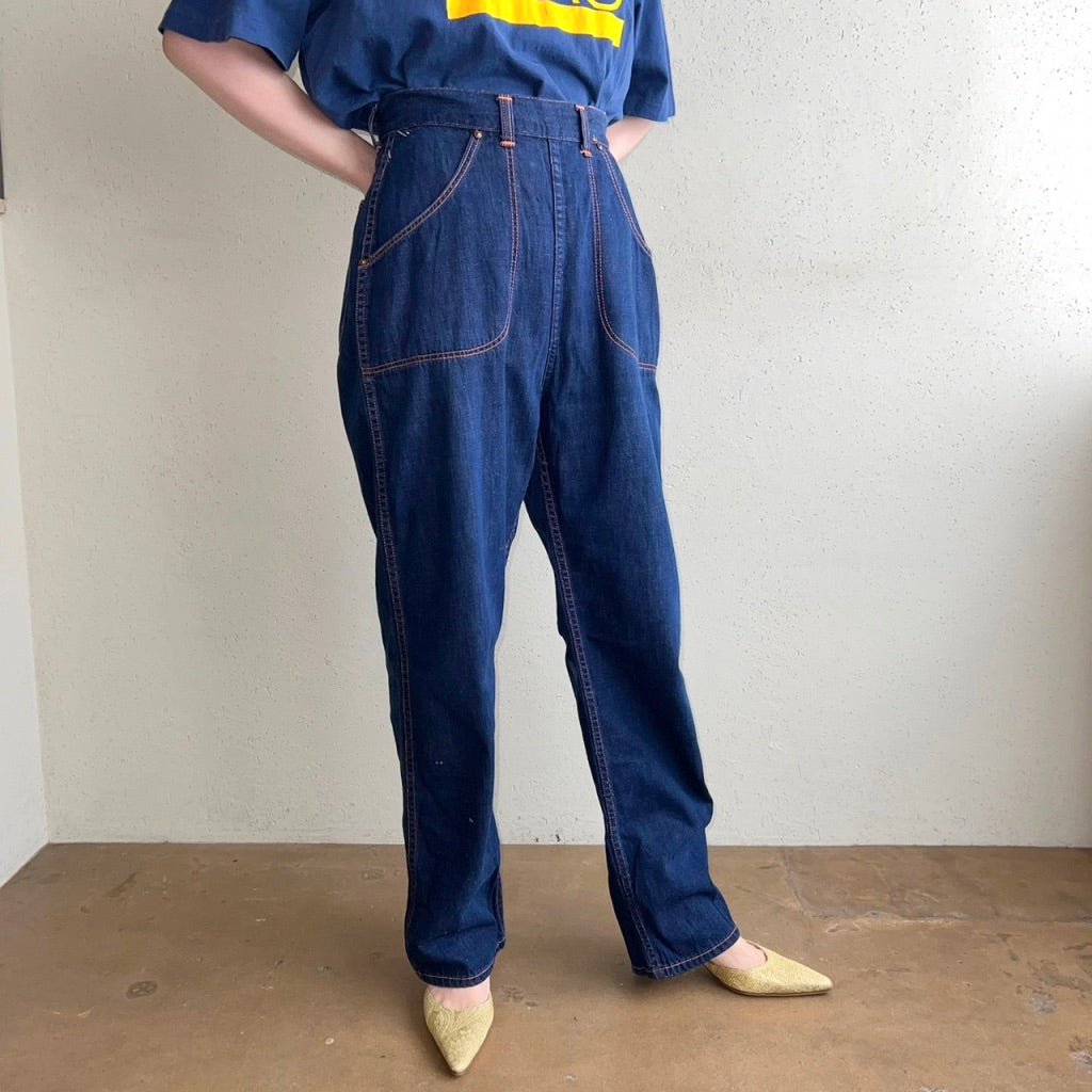 50s Jeannie High Waist Side Zip Denim