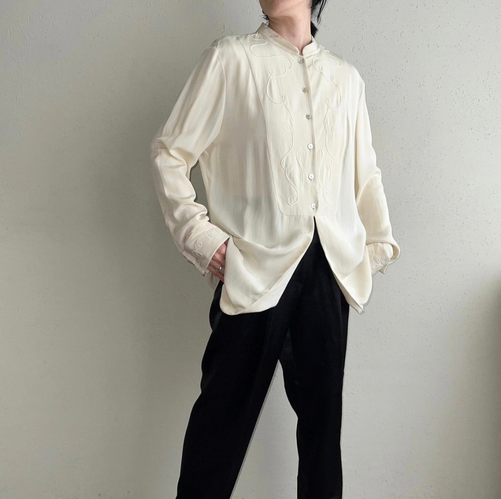 90s Design Silk Blouse