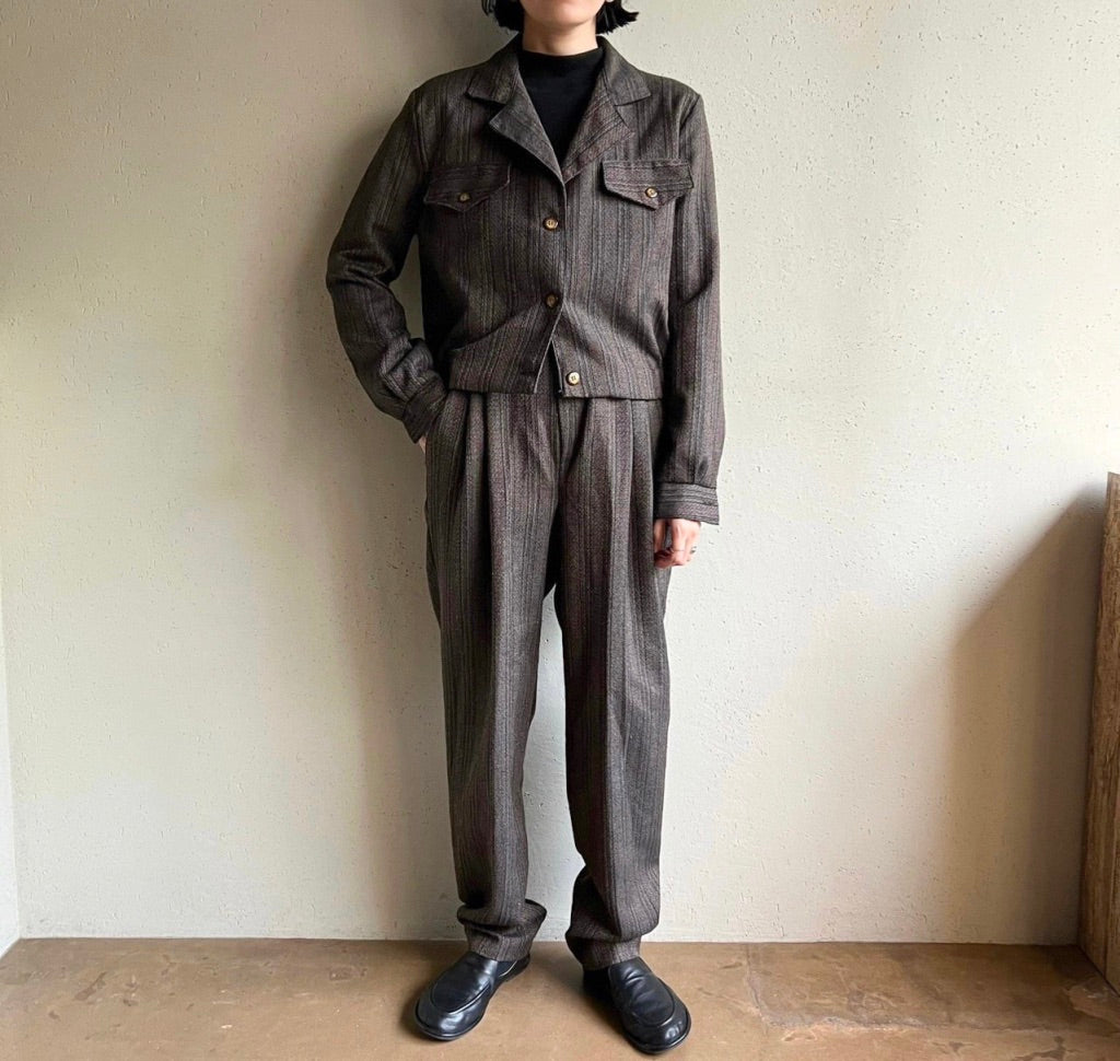 90s Striped Two-Piece Made in USA