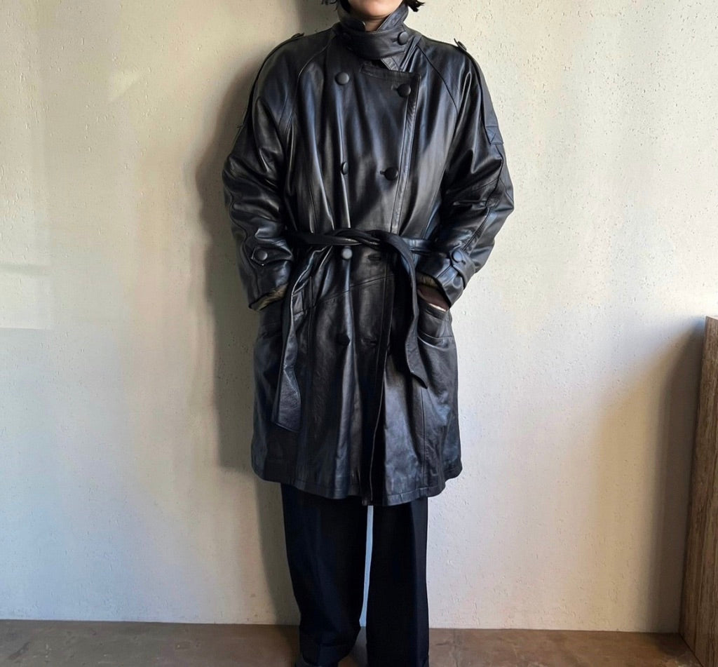 90s Leather Coat