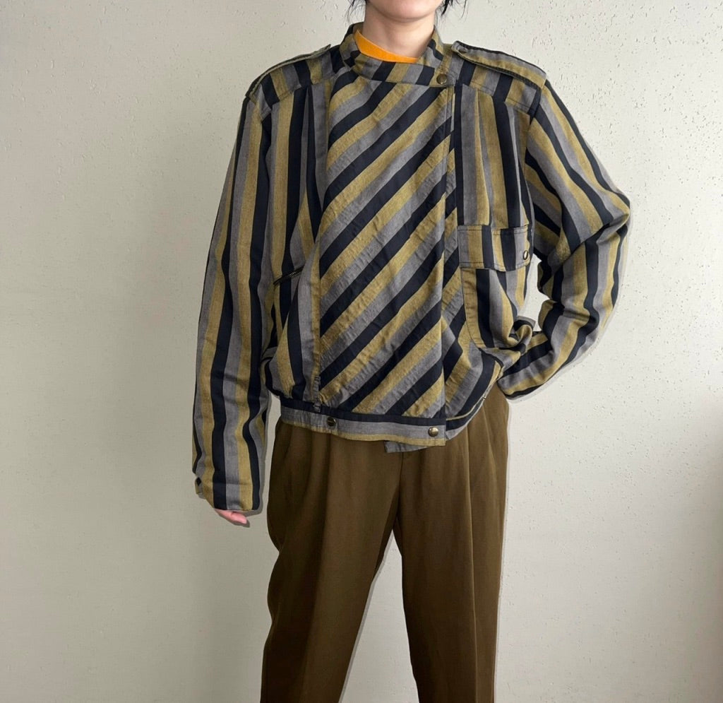 80s EURO Striped Jacket