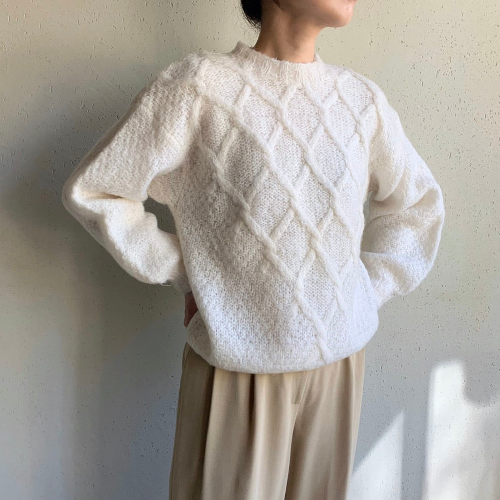 80s White Knit