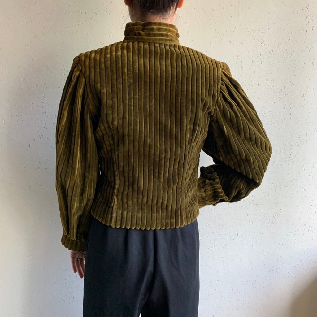 60s Corduroy Victorian design Jacket