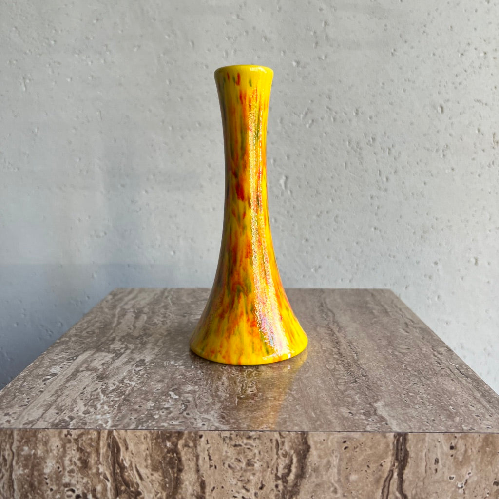 Vintage Yellow Pattern Vase