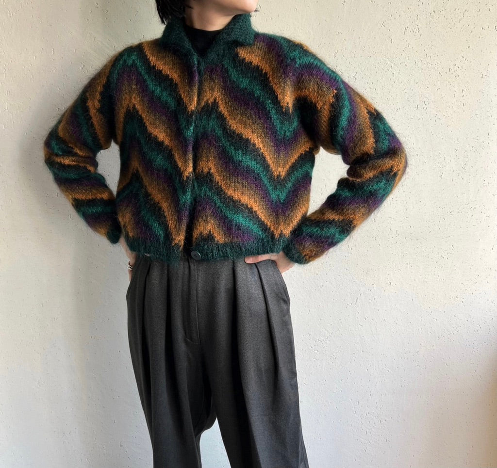 80s Pattern Knit Jacket