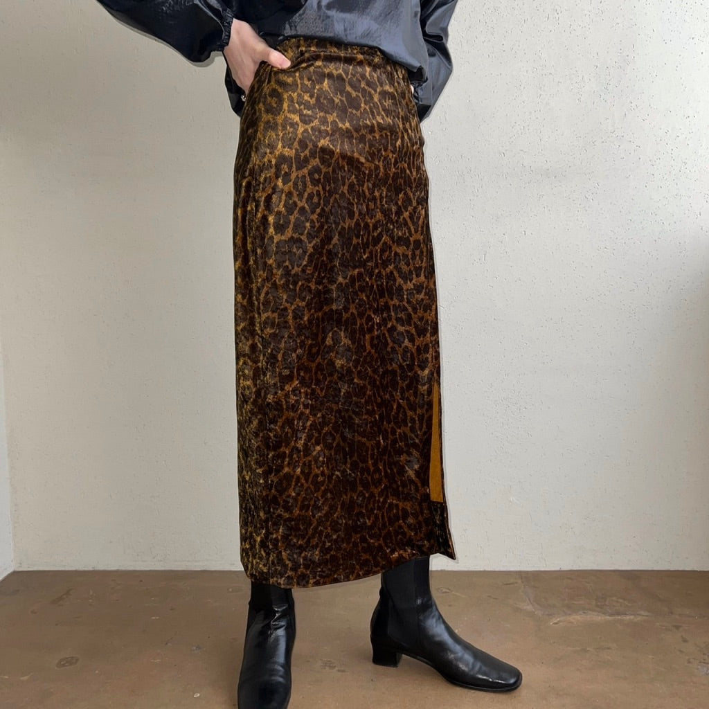 90s Leopard Print Skirt Made in USA