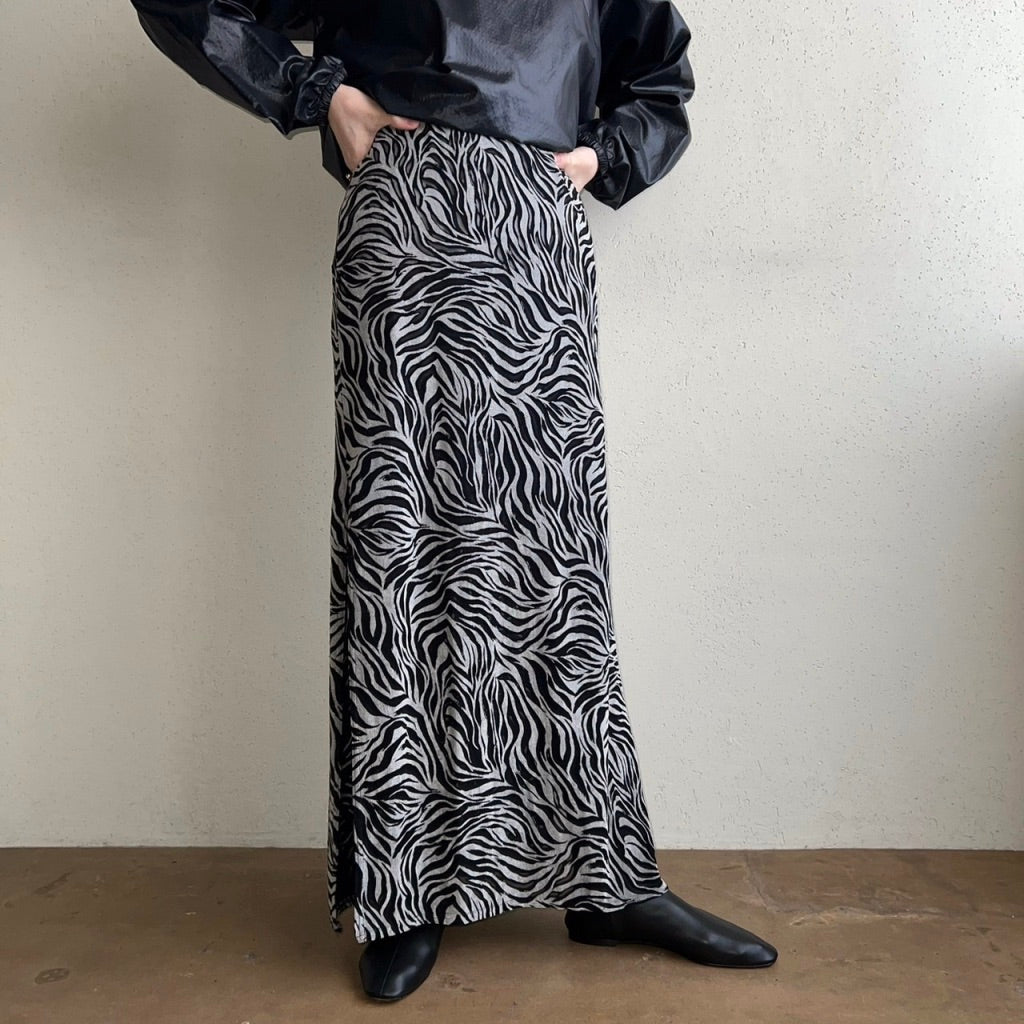 90s Zebra Pattern Skirt
