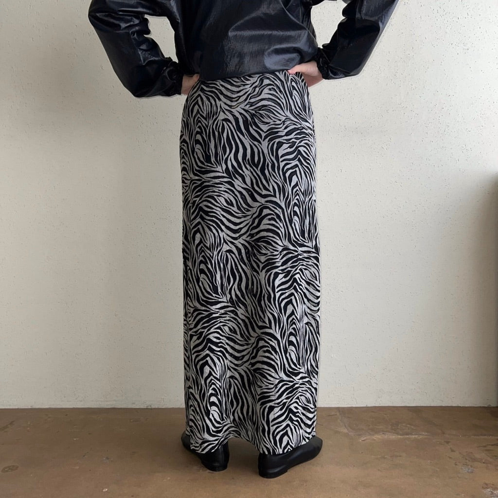 90s Zebra Pattern Skirt