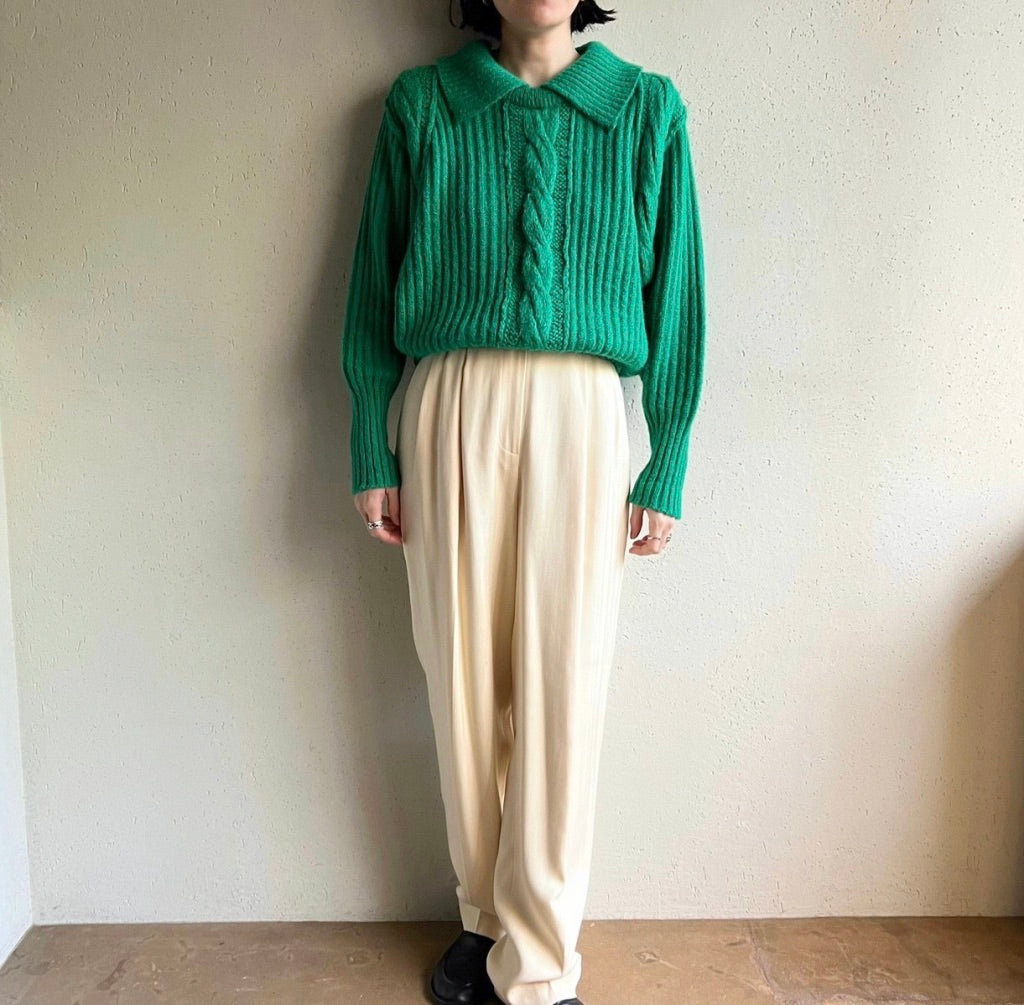 90s " RODIER PARIS " Mohair Design Knit