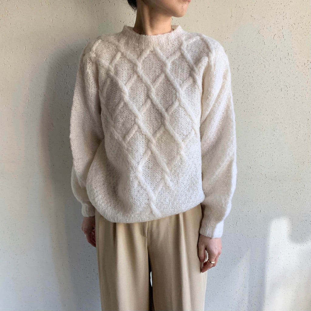 80s White Knit