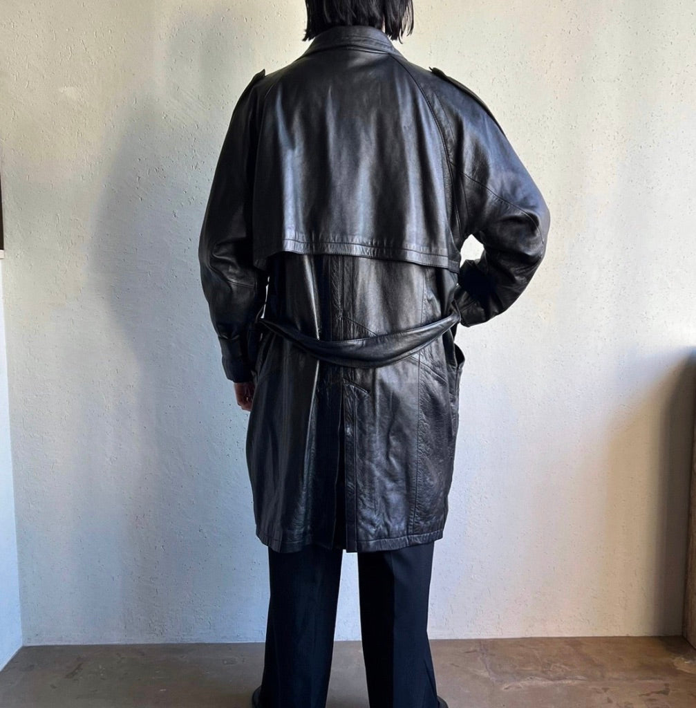 90s Leather Coat