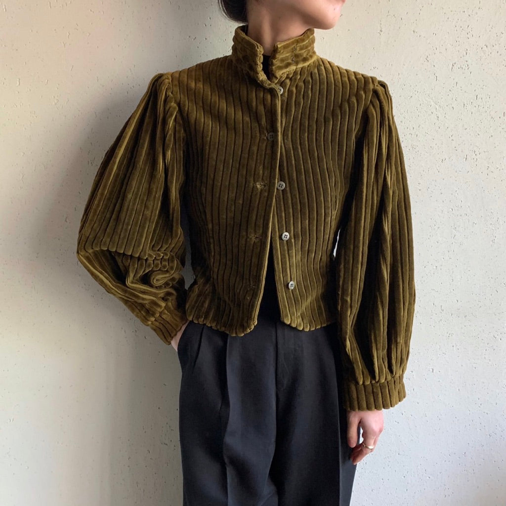 60s Corduroy Victorian design Jacket