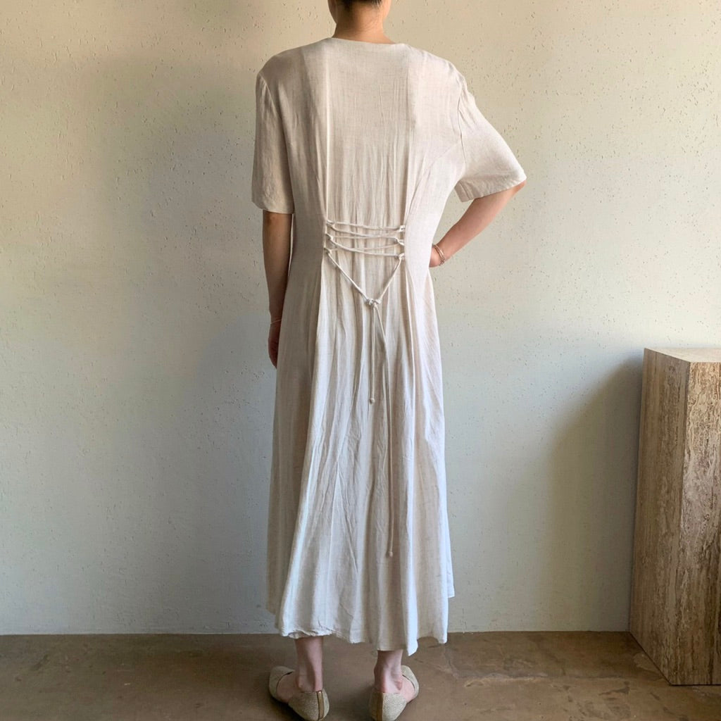 80s Lace Design Dress Made in Canada