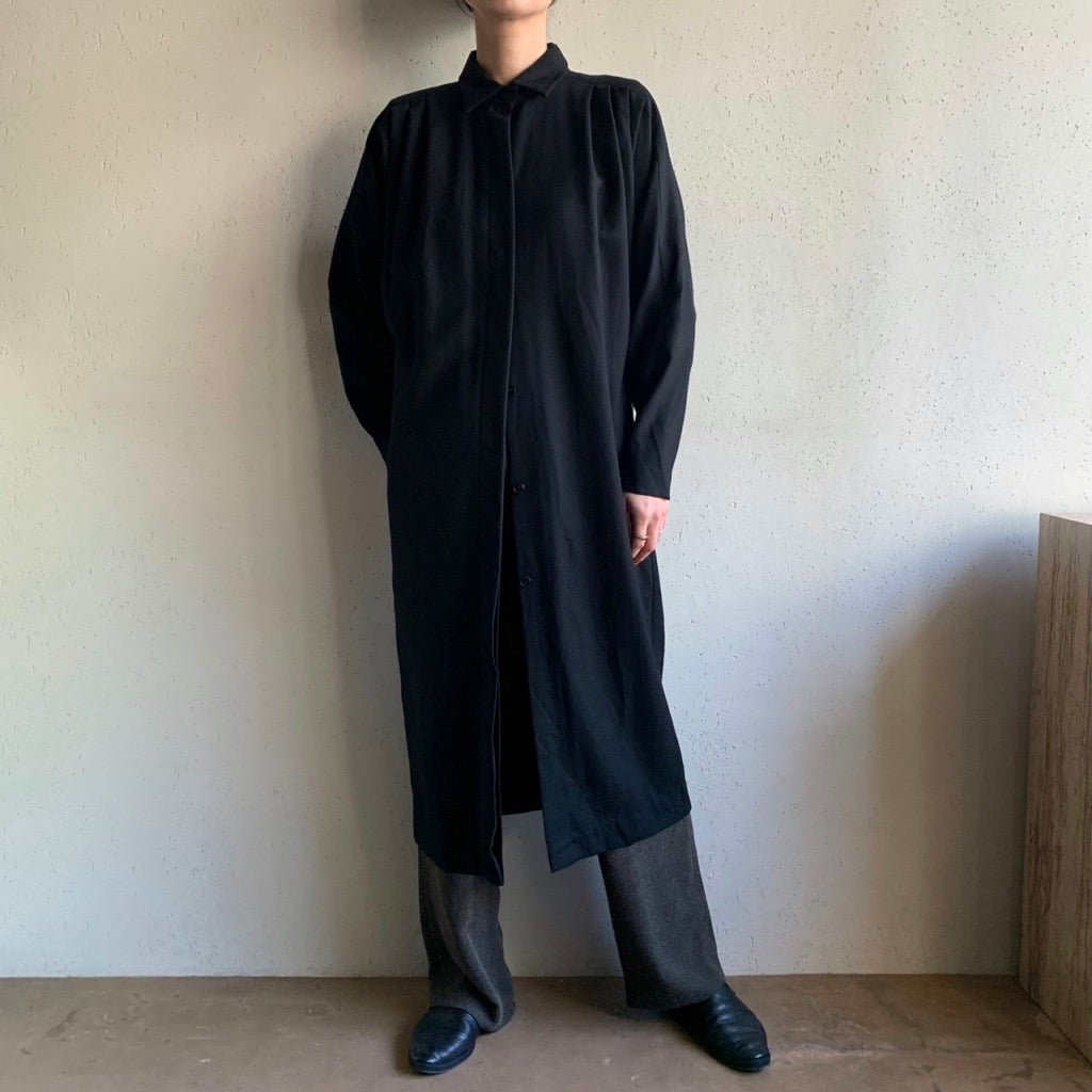 90s Wool Shirt Dress Made in USA