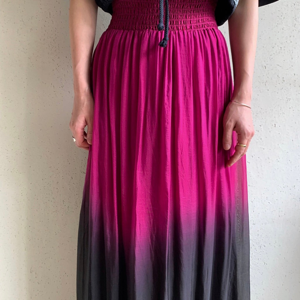 90s Gradation Silk Skirt Made in Italy