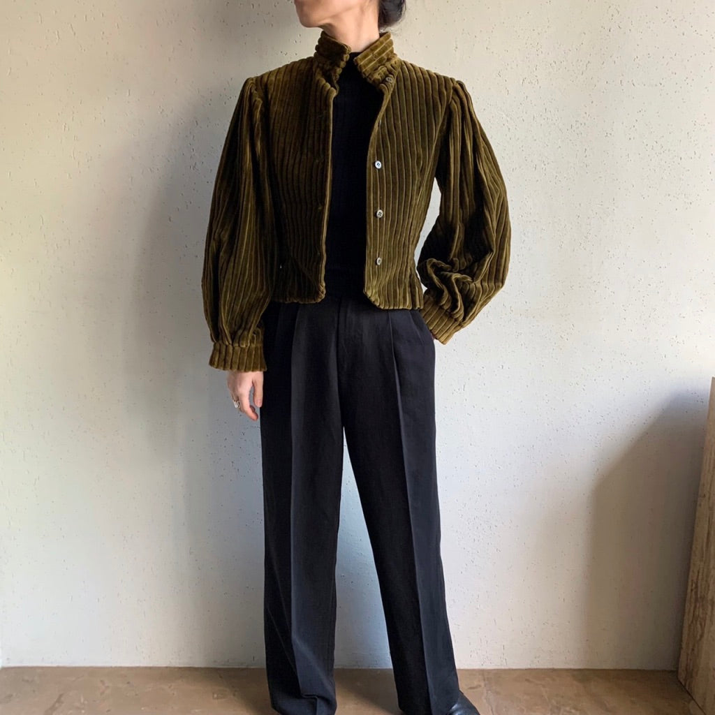 60s Corduroy Victorian design Jacket