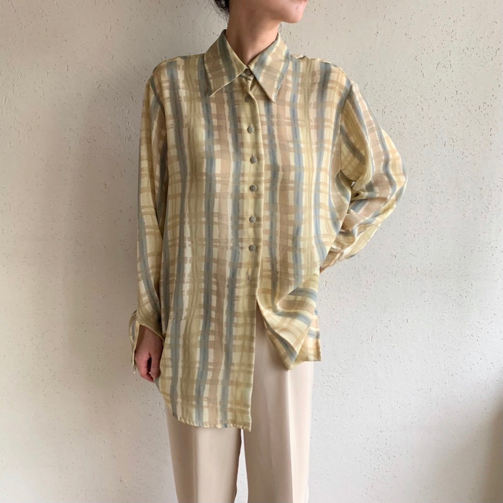 90s Printed Blouse