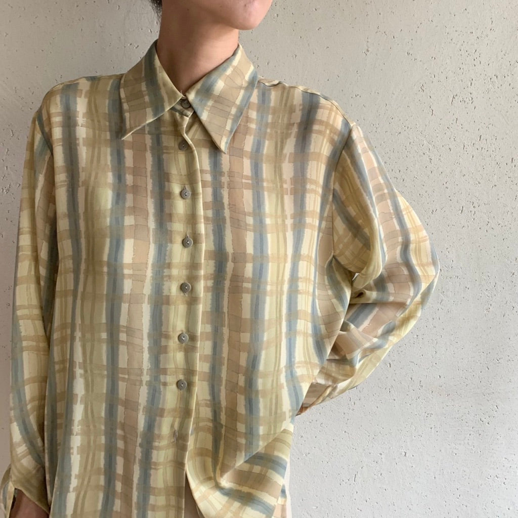 90s Printed Blouse