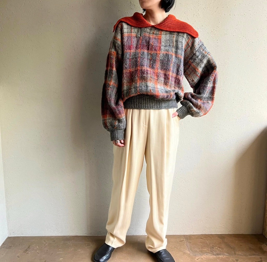 80s Sailor Collar Knit