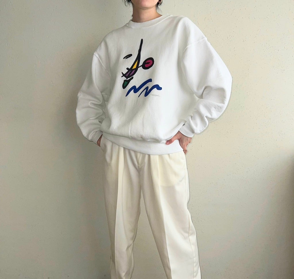 80s Printed Sweater Made in USA