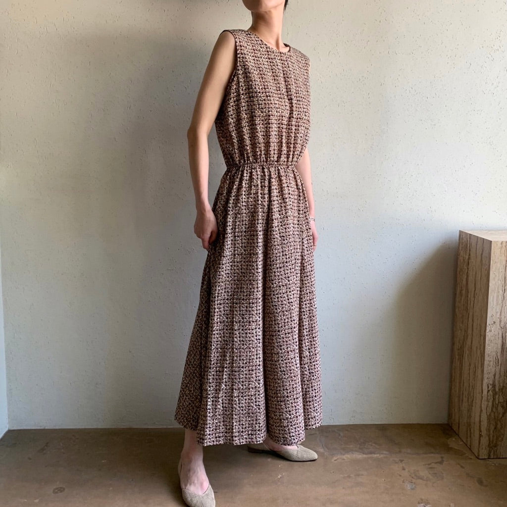 90s Printed Sleeveless Dress
