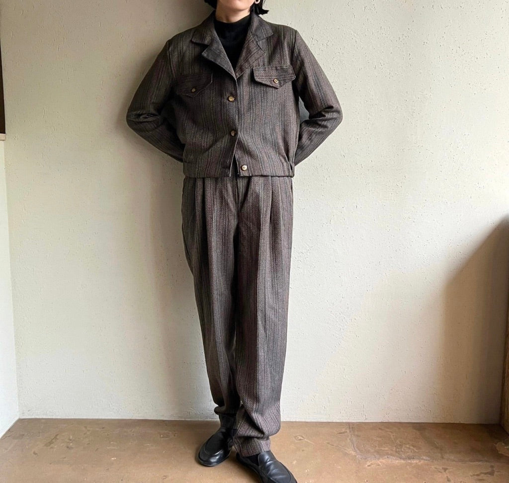 90s Striped Two-Piece Made in USA