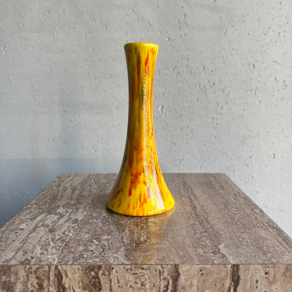 Vintage Yellow Pattern Vase