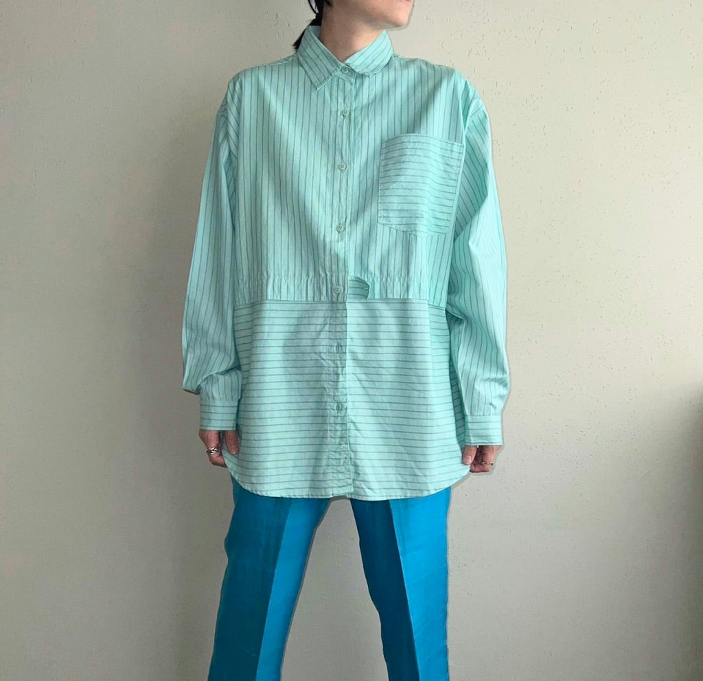 90s Striped Blouse