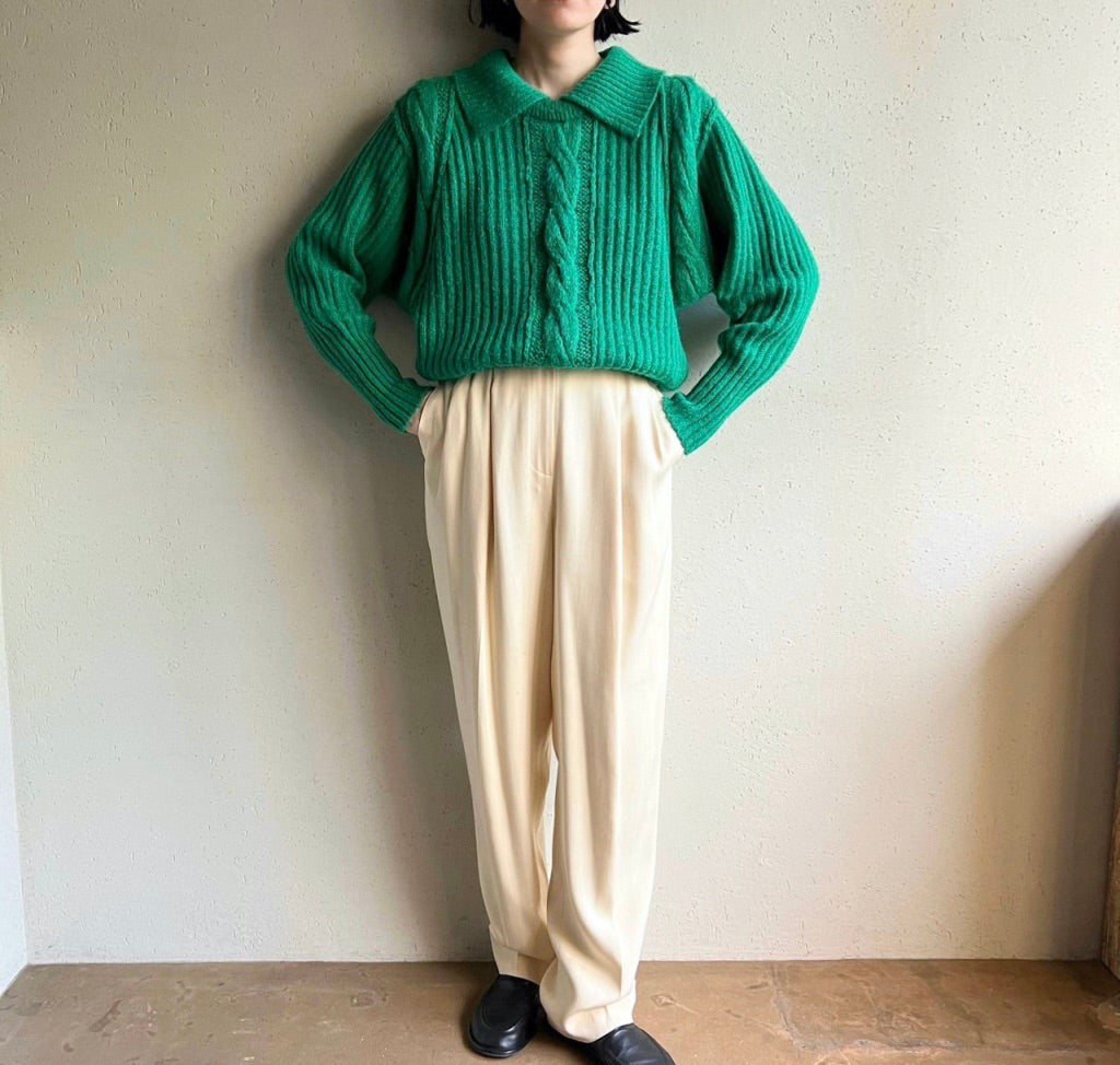 90s " RODIER PARIS " Mohair Design Knit