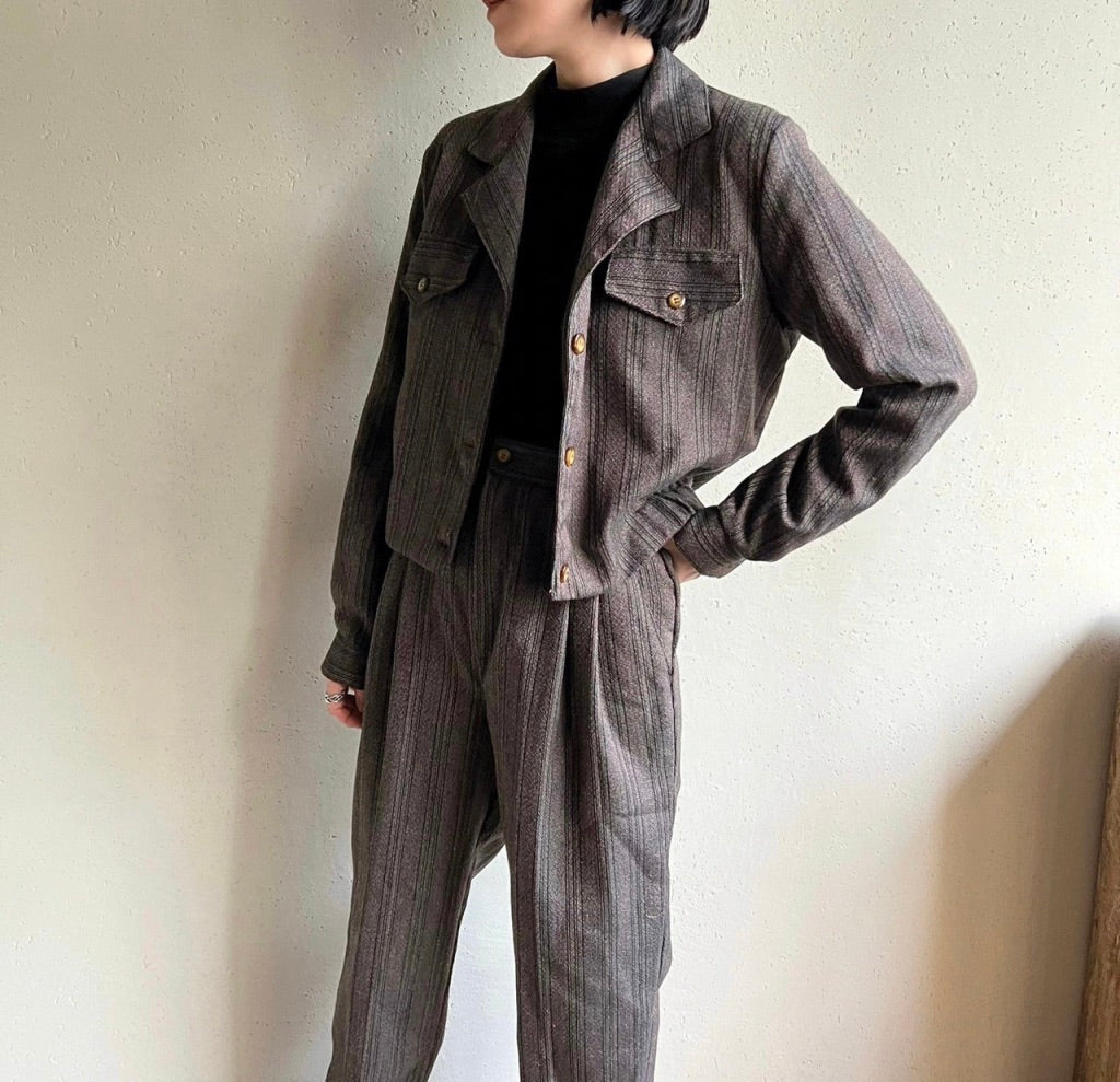 90s Striped Two-Piece Made in USA