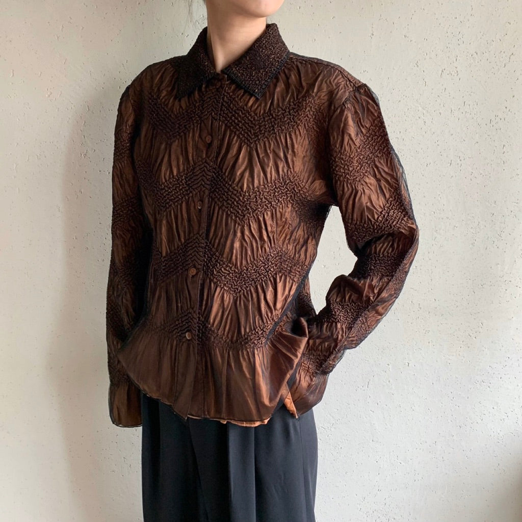 Brown Design Blouse