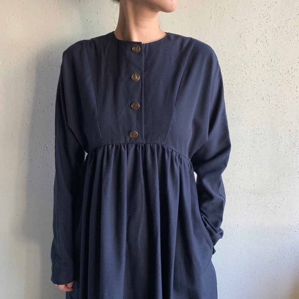 80s Navy Design Dress
