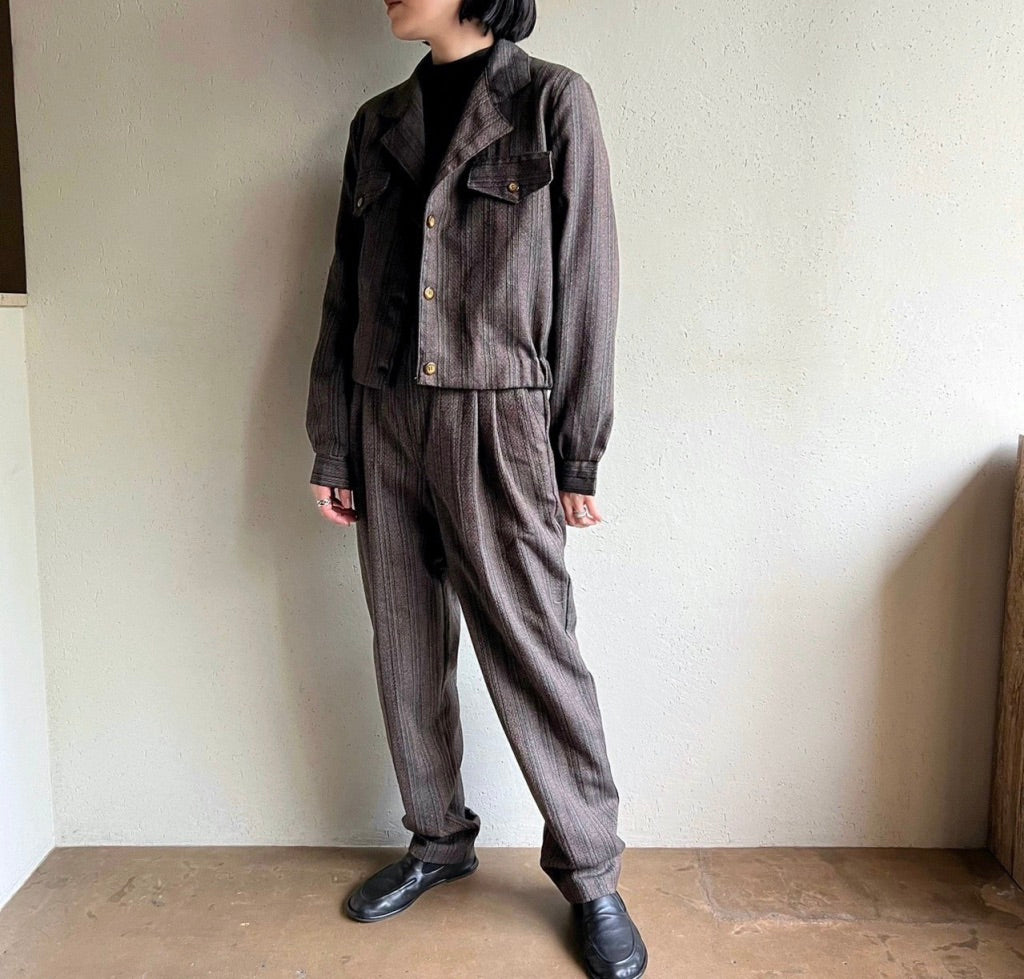 90s Striped Two-Piece Made in USA
