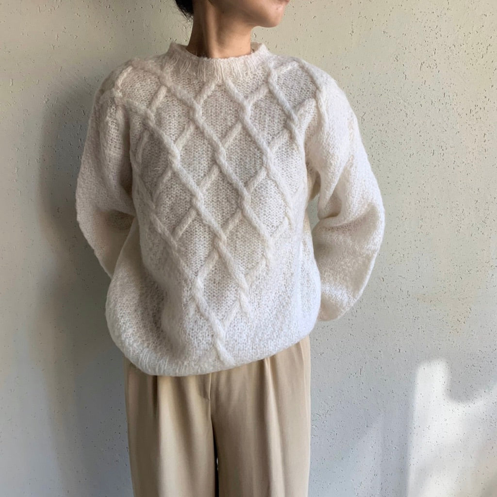 80s White Knit