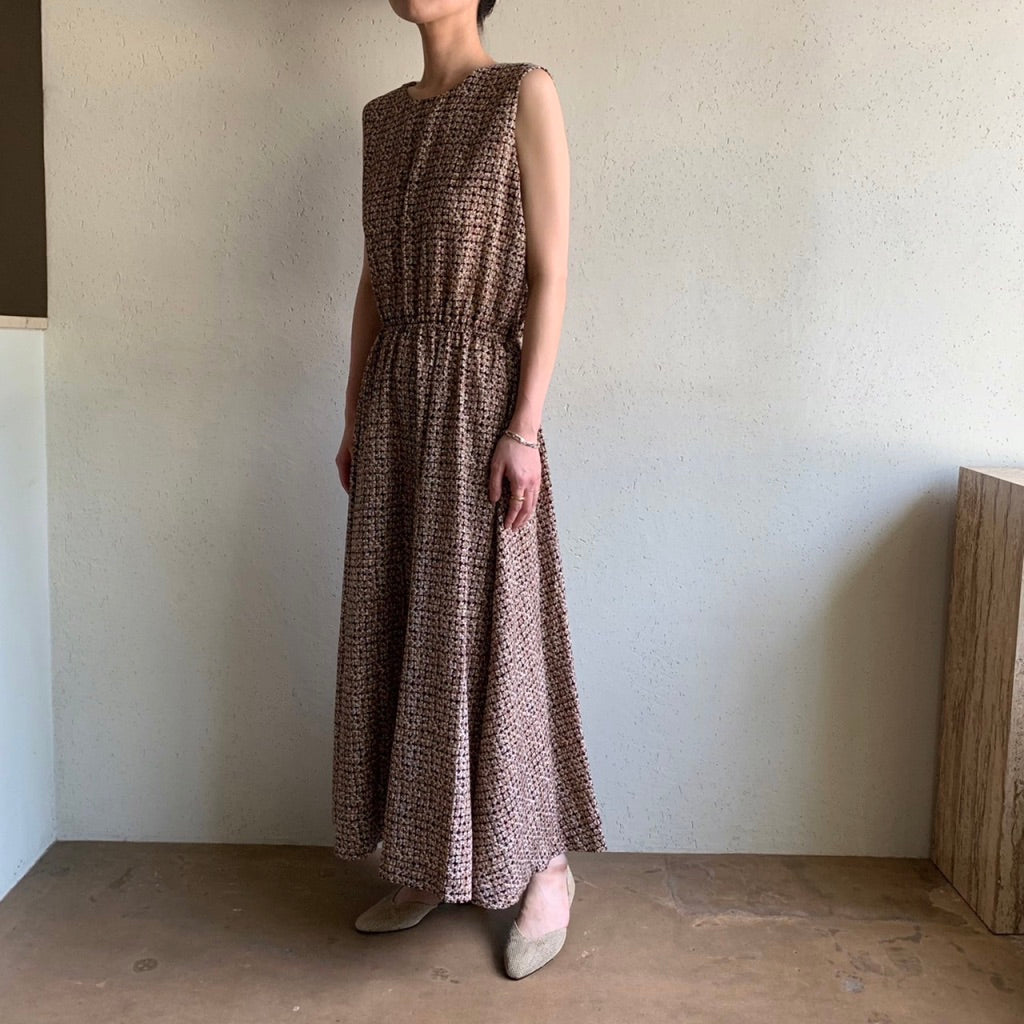 90s Printed Sleeveless Dress