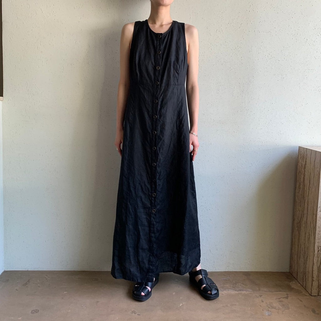 90s Cross back Linen Dress