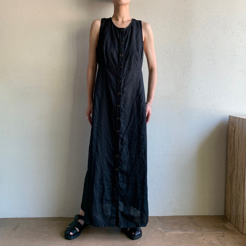 90s Cross back Linen Dress
