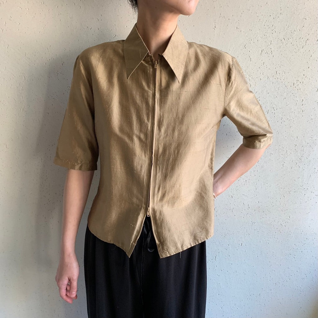 90s Silk Shirts Jacket Made in USA