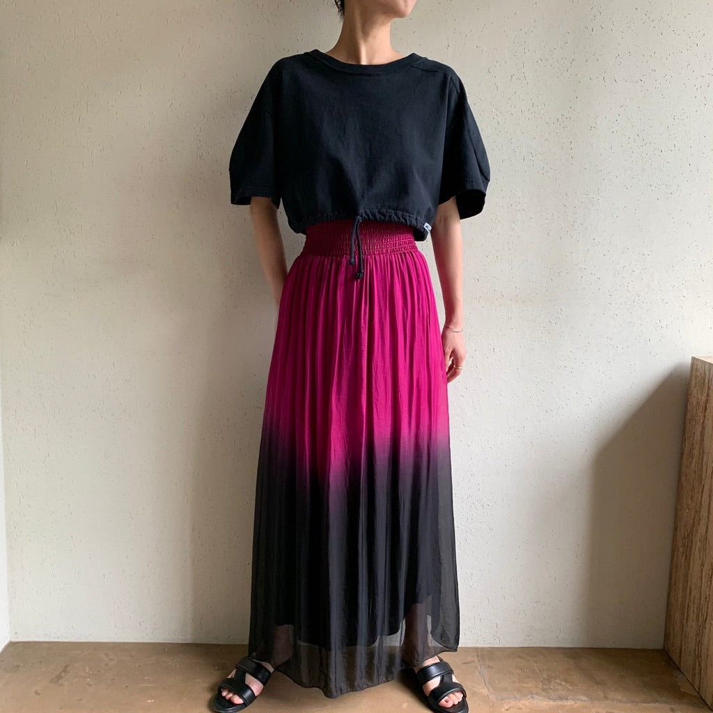 90s Gradation Silk Skirt Made in Italy