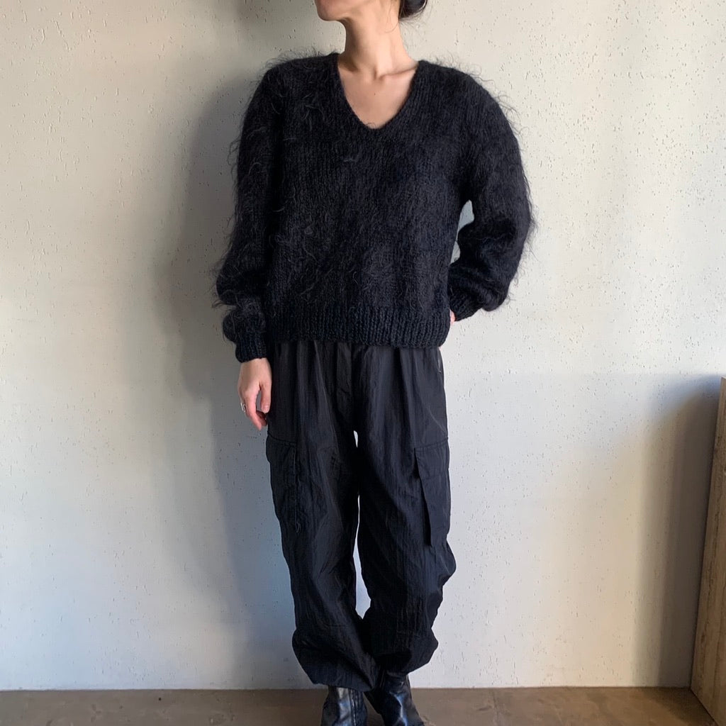 80s Black Knit