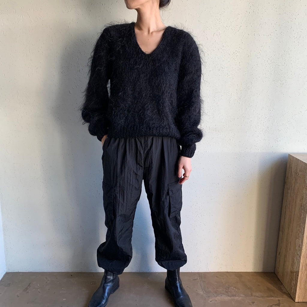 80s Black Knit