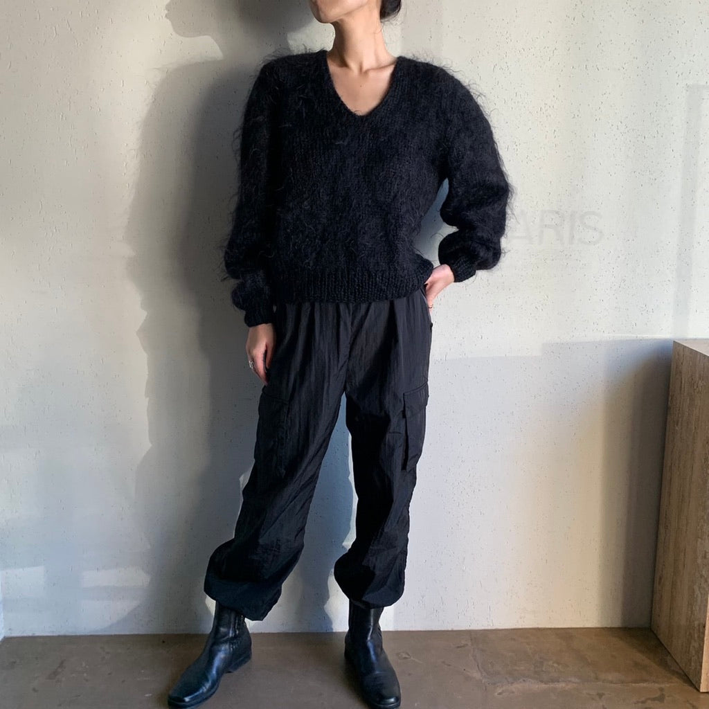 80s Black Knit