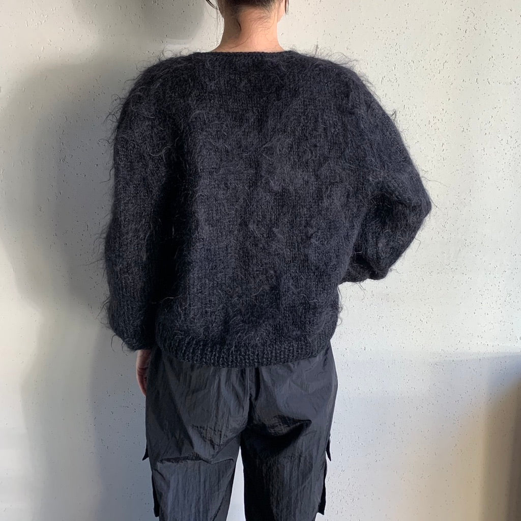 80s Black Knit