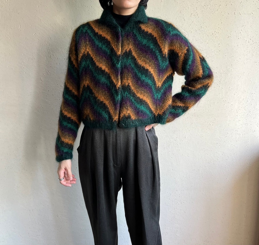 80s Pattern Knit Jacket